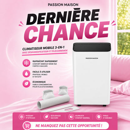 Climatiseur Mobile Réversible 12000 BTU Passion Maison Everest 12 – Chauffage, Climatisation & Déshumidificateur